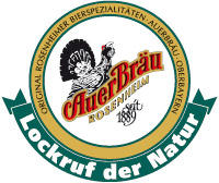 Das Logo der Brauerei Auerbräu wird hier gezeigt.