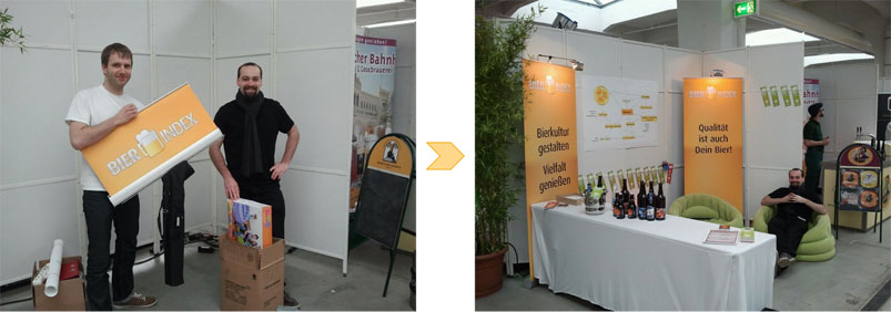 Der Bier-Index-Stand auf dem Braukunst Live! Festival Der Bier-Index-Stand auf dem Braukunst Live! Festival