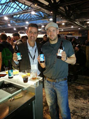 Eric Ottaway (Brooklyn Brewery) und James Watt (BrewDog) mit Dead Pony Club, Punk IPA und Amarsi IPA