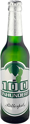 Das Bier 100 Bitterpils wird hier als Produktbild gezeigt.