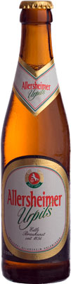 Das Bier Allersheimer Urpils wird hier als Produktbild gezeigt.