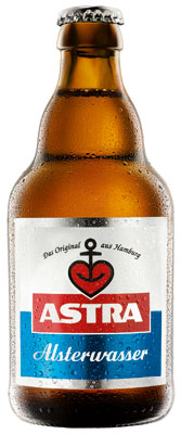 Das Bier Astra Original Hamburger Alsterwasser wird hier als Produktbild gezeigt.