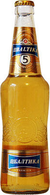 Das Bier ??????? 5 Golden Lager (Baltika) wird hier als Produktbild gezeigt.