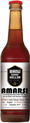 Das Bier BrauKunstKeller Amarsi IPA wird hier als Produktbild gezeigt.