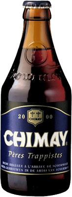 Das Bier Chimay Blue (Grande Réserve) wird hier als Produktbild gezeigt.