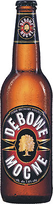 Das Bier D?bowe Mocne wird hier als Produktbild gezeigt.