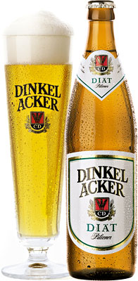 Das Bier Dinkelacker Diät Pilsener wird hier als Produktbild gezeigt.