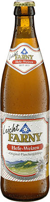 Das Bier Farny Hefe-Weizen Leicht wird hier als Produktbild gezeigt.
