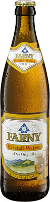 Das Bier Farny Kristall-Weizen Das Original wird hier als Produktbild gezeigt.
