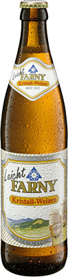 Das Bier Farny Kristall-Weizen Leicht wird hier als Produktbild gezeigt.