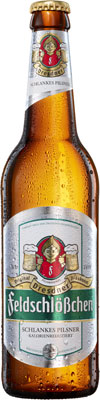Das Bier Feldschlößchen Schlankes Pilsner wird hier als Produktbild gezeigt.