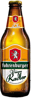 Das Bier Fohrenburger Weizen Radler wird hier als Produktbild gezeigt.