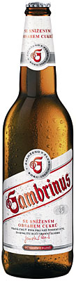 Das Bier Gambrinus se sníeným obsahem cukr? wird hier als Produktbild gezeigt.