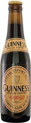Das Bier Guinness Special Export Stout wird hier als Produktbild gezeigt.
