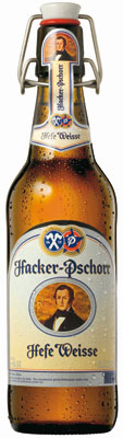 Das Bier Hacker-Pschorr Hefe Weisse wird hier als Produktbild gezeigt.