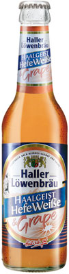 Das Bier Haller Löwenbräu Haalgeist HefeWeiße Grape wird hier als Produktbild gezeigt.