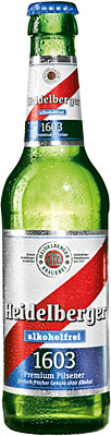 Das Bier Heidelberger 1603 Alkoholfrei wird hier als Produktbild gezeigt.