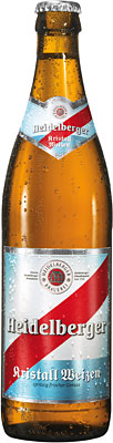 Das Bier Heidelberger Kristall Weizen wird hier als Produktbild gezeigt.