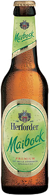 Das Bier Herforder Maibock wird hier als Produktbild gezeigt.