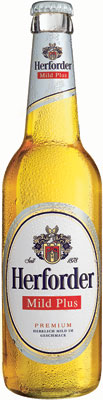 Das Bier Herforder Mild Plus wird hier als Produktbild gezeigt.