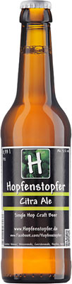 Das Bier Hopfenstopfer Citra Ale wird hier als Produktbild gezeigt.