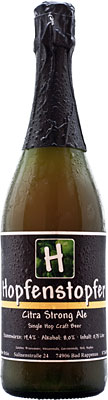 Das Bier Hopfenstopfer Citra Strong Ale wird hier als Produktbild gezeigt.