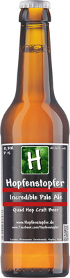 Das Bier Hopfenstopfer Incredible Pale Ale wird hier als Produktbild gezeigt.