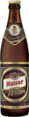 Das Bier Kaiser Dunkles Weizen wird hier als Produktbild gezeigt.
