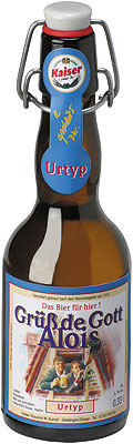 Das Bier Kaiser Grüß de Gott Alois wird hier als Produktbild gezeigt.