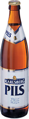 Das Bier Karlsberg Pils wird hier als Produktbild gezeigt.