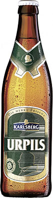 Das Bier Karlsberg Urpils wird hier als Produktbild gezeigt.
