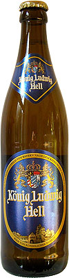 Das Bier König Ludwig Hell wird hier als Produktbild gezeigt.