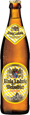 Das Bier König Ludwig Weissbier Leicht wird hier als Produktbild gezeigt.