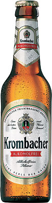 Das Bier Krombacher Alkoholfrei wird hier als Produktbild gezeigt.