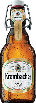 Das Bier Krombacher Pils wird hier als Produktbild gezeigt.