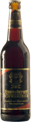 Das Bier Landsberger Schwarzes wird hier als Produktbild gezeigt.