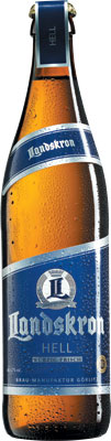 Das Bier Landskron Hell wird hier als Produktbild gezeigt.