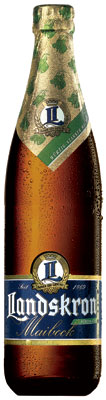 Das Bier Landskron Maibock wird hier als Produktbild gezeigt.