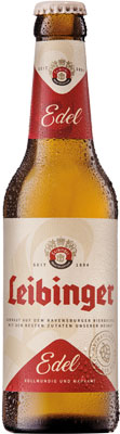 Das Bier Leibinger Edel wird hier als Produktbild gezeigt.