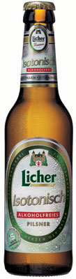 Das Bier Licher Isotonisch Alkoholfreies Pilsner wird hier als Produktbild gezeigt.
