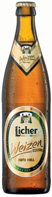 Das Bier Licher Weizen wird hier als Produktbild gezeigt.