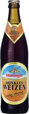 Das Bier Moninger Dunkles Weizen wird hier als Produktbild gezeigt.