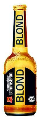 Das Bier Neumarkter Lammsbräu Blond wird hier als Produktbild gezeigt.