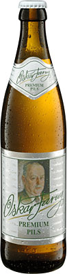Das Bier Oskar Farny Premium Pils wird hier als Produktbild gezeigt.