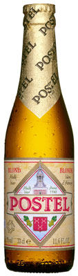 Das Bier Postel Blond wird hier als Produktbild gezeigt.