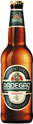 Das Bier Radegast Originál Vý?epní Sv?tlé wird hier als Produktbild gezeigt.