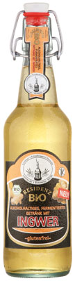Das Bier Residenz Bio Ingwer Glutenfrei wird hier als Produktbild gezeigt.
