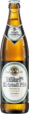 Das Bier Röhrl's Kristall Pils wird hier als Produktbild gezeigt.