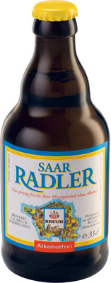 Das Bier SaarRadler Alkoholfrei wird hier als Produktbild gezeigt.