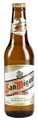 Das Bier San Miguel Especial wird hier als Produktbild gezeigt.